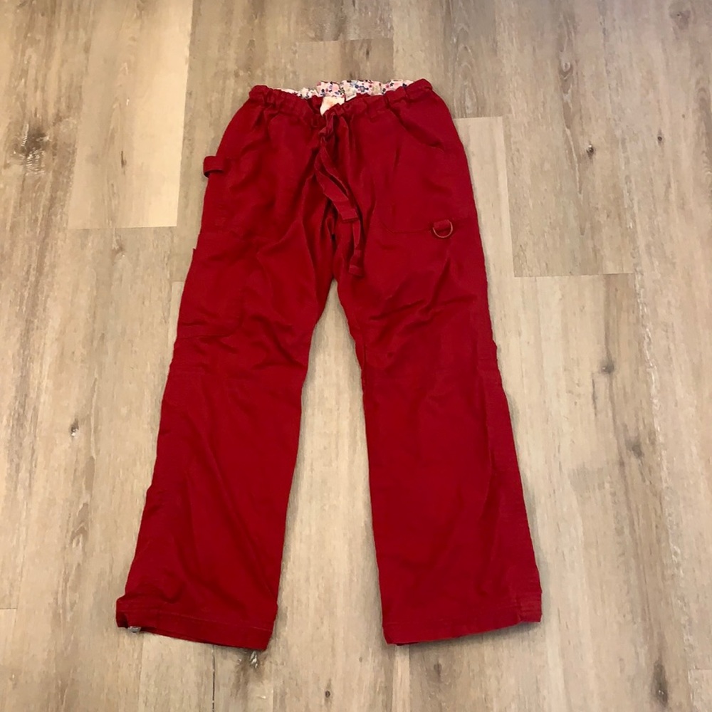 Red Koi Scrub Pants